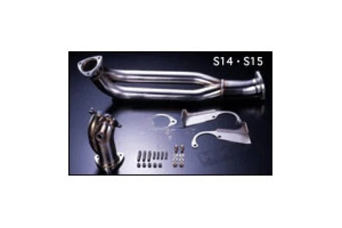 HKS 14018-AN001 down and outlet pipe (GT Exhausttension Kit) for NISSAN SILVIA S14/15 (Twin Downpipe)